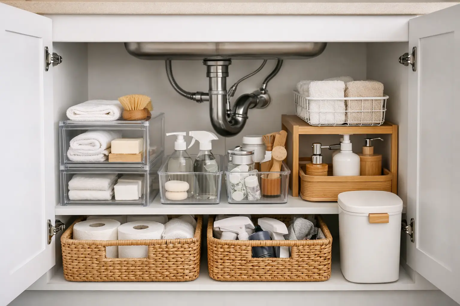 How to Organize Under Sink Storage Beautifully